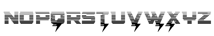 Supercharge Straight Gradient Font UPPERCASE
