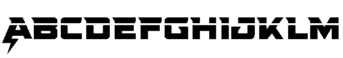 Supercharge Straight Laser Font UPPERCASE