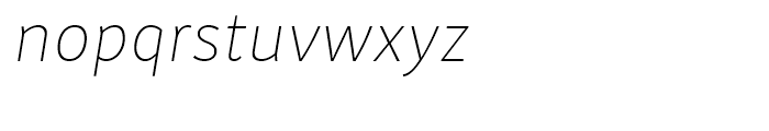 Submariner Thin Italic Font LOWERCASE