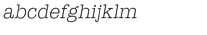 Suomi Slab Serif Light Italic Font LOWERCASE