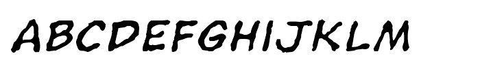 Superhero Rough Oblique Font UPPERCASE