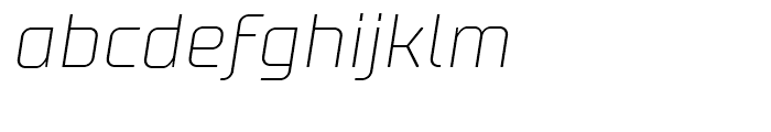 Supermolot Thin Italic Font LOWERCASE