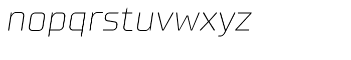 Supermolot Thin Italic Font LOWERCASE