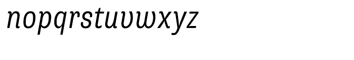 Supria Sans Condensed Light Italic Font LOWERCASE