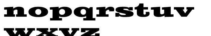 Sutro Bold Extended Font LOWERCASE