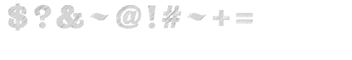 Sutro Shaded Hatching Font OTHER CHARS