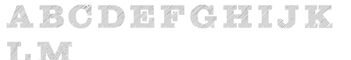 Sutro Shaded Hatching Font LOWERCASE
