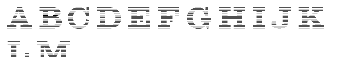 Sutro Shaded Rules Font UPPERCASE