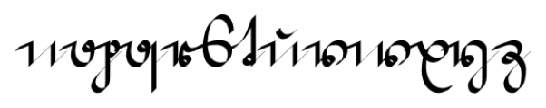 Suetterlin Calligraphic Altn Bold Font LOWERCASE