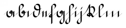 Suetterlin Calligraphic Bold Font LOWERCASE