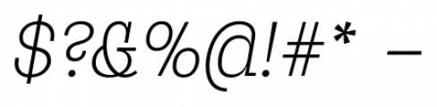 Suomi Slab Serif Light Italic Font OTHER CHARS