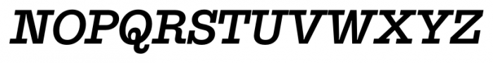 Suomi Slab Serif Medium Italic Font UPPERCASE
