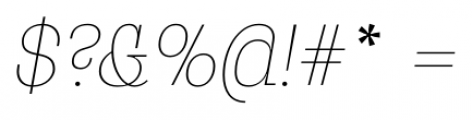 Suomi Slab Serif Thin Italic Font OTHER CHARS