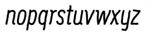 Supernett Condensed Italic Font LOWERCASE