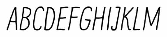 Supernett Condensed Light Italic Font UPPERCASE