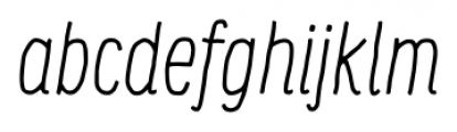 Supernett Condensed Light Italic Font LOWERCASE