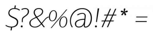 Supra Classic Thin Italic Font OTHER CHARS