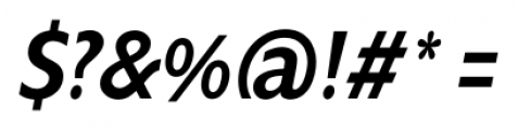 Supra Condensed MediumItalic Font OTHER CHARS