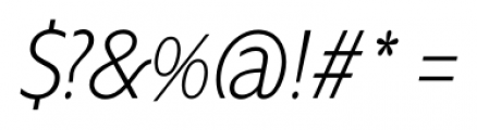 Supra Condensed XLightItalic Font OTHER CHARS