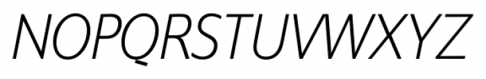 Supra Condensed XLightItalic Font UPPERCASE