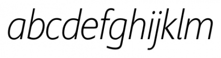 Supra Condensed XLightItalic Font LOWERCASE