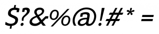 Supra Demiserif Italic Font OTHER CHARS