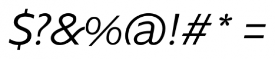 Supra LightItalic Font OTHER CHARS