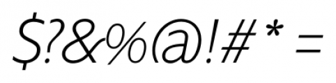 Supra Mezzo XLight Italic Font OTHER CHARS