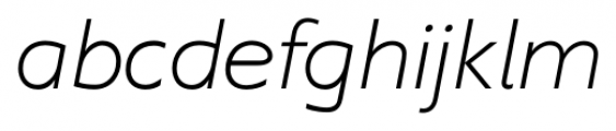 Supra XLightItalic Font LOWERCASE