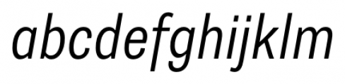 Supria Sans Cond Light Oblique Font LOWERCASE