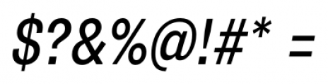 Supria Sans Cond Regular Oblique Font OTHER CHARS