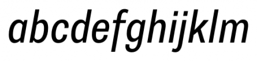 Supria Sans Cond Regular Oblique Font LOWERCASE