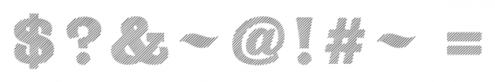 Sutro Shaded Hatching Font OTHER CHARS