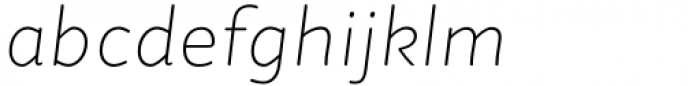 Suave Pro Thin Italic Font LOWERCASE