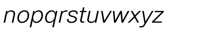 Sublima Light Italic Font LOWERCASE