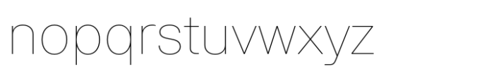 Sublima Thin Font LOWERCASE