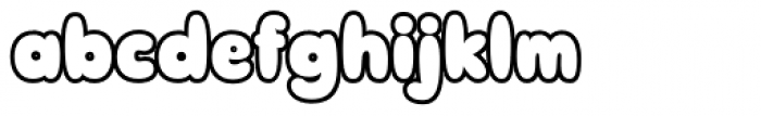 Sudsy Outline Font LOWERCASE