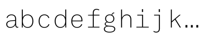 Suffix Extra Light Font LOWERCASE