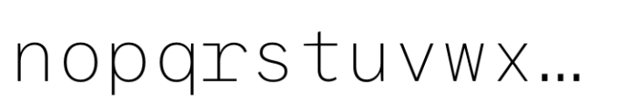 Suffix Extra Light Font LOWERCASE