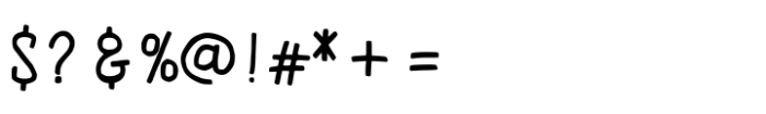 Sugar Casual Font OTHER CHARS