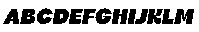 Sugar Chunk Slant Regular Font UPPERCASE