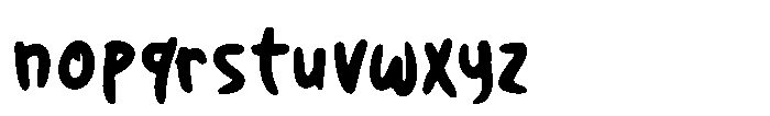 Sugar Muffin Font LOWERCASE