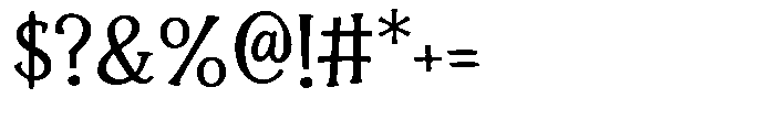 Sugar Serif Regular Font OTHER CHARS