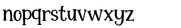 Sugar Serif Regular Font LOWERCASE