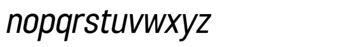 Sugih Condensed Slanted Font LOWERCASE