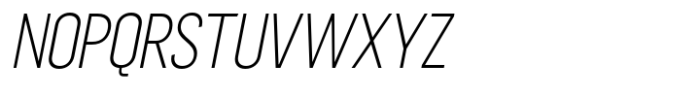 Sugih Extra Light Condensed Slanted Font UPPERCASE