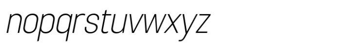 Sugih Extra Light Narrow Slanted Font LOWERCASE