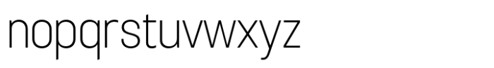 Sugih Extra Light Narrow Font LOWERCASE