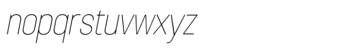 Sugih Thin Condensed Slanted Font LOWERCASE