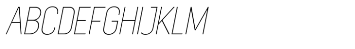 Sugih Thin Narrow Slanted Font UPPERCASE
